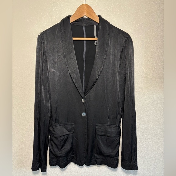 Raquel Allegra Jackets & Blazers - Raquel Allegra Black Silk Blazer Size 3 | capsule wardrobe | classic | feminine